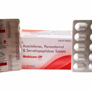 Mobizen-Sp | Aceclofenac, Paracetamol and Serratiopeptidase Tablet