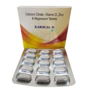 Karocal-D | Calcium Citrate 100mg, Vitamin D 200 IU, Zinc 12mg, Magnesium 100mg Tablet