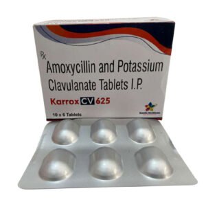 Karrox CV 625 |  Amoxicillin 500mg, Potassium Clavulanic acid 125mg Tablet