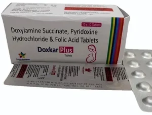 Doxkar plus | Doxylamine 20mg, Pyridoxine 20mg, Folic acid 5mg Tablet