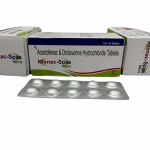 Kfenac spas | Aceclofenac 100mg, Drotaverine 80mg Tablet